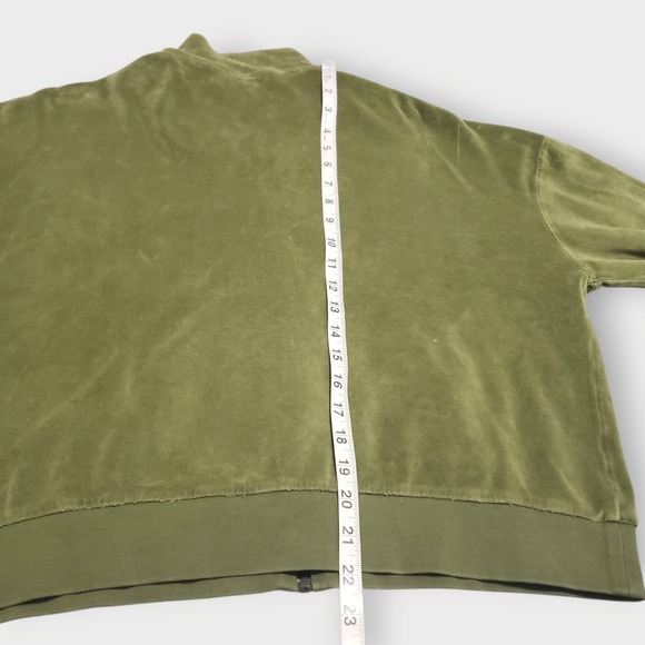 Kule Womens Velour Tracksuit Olive Green Full Zip Jacket and Joggers Set Size M - Picture 10 of 16